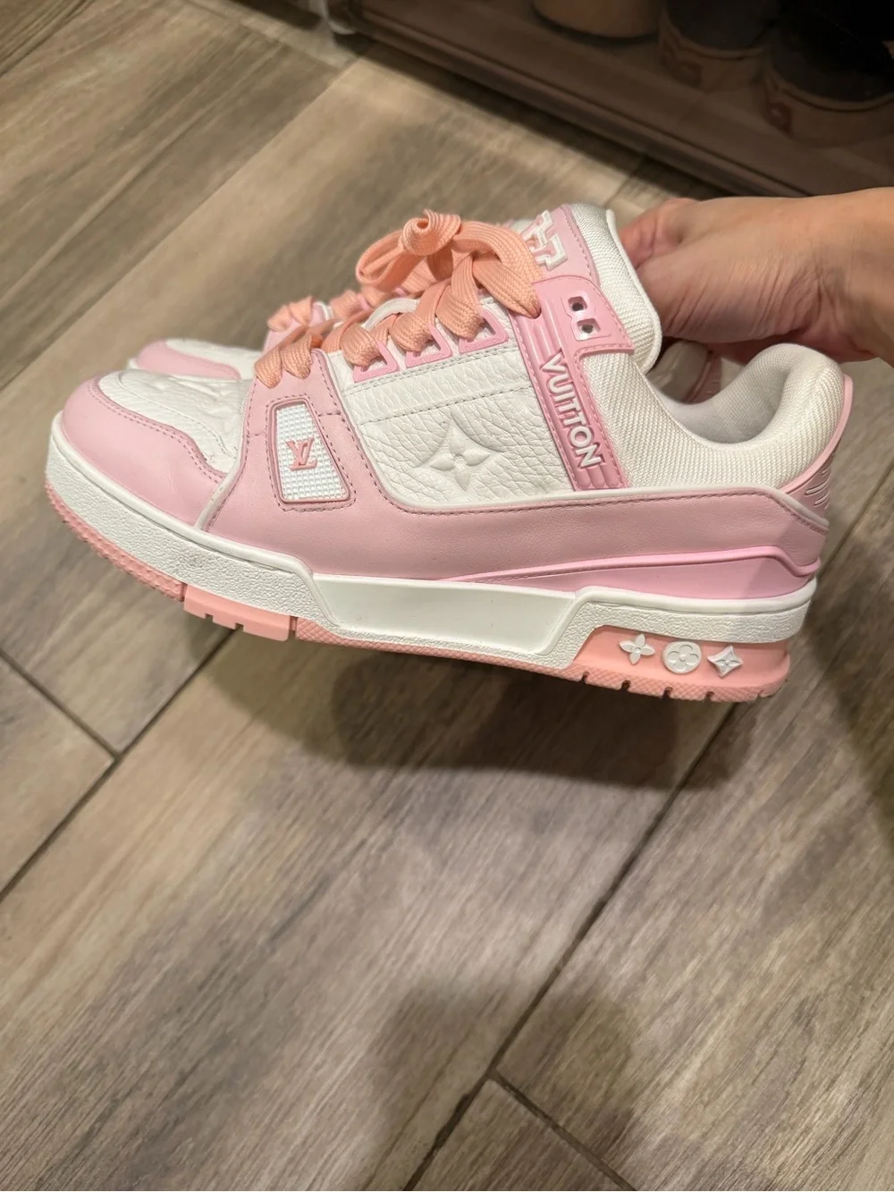 Louis Vuitton Pink Trainer Sneakers